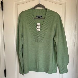 NWT Mint Green V-Neck Sweater INC